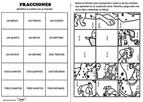 Reconocer El Nombre De Fracciones Actiludis