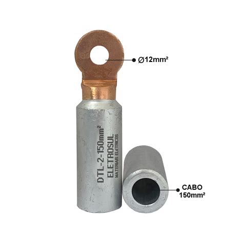 Eletrosul Materiais Elétricos Terminal Compressão Bimetálico Olhal 150mm