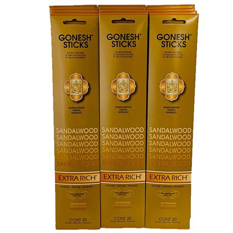 Gonesh Incense Sticks Extra Rich Collection Sandalwood 240Sticks