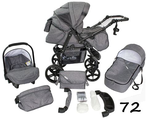 Baby Pram Pushchair Carrycot Car Seat Twist 3in1 Travel System Tw72