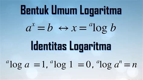 Rumus Logaritma Lengkap / Logaritma Pengertian Sifat Persamaan ...