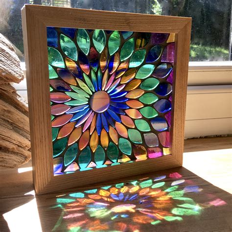 Framed Stained Glass Mosaic Siobhan Allen