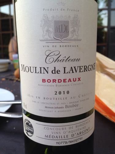 Johanès Boubée Château Moulin de Lavergne Bordeaux Vivino US