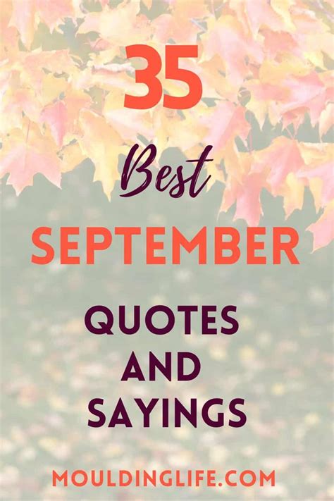 35 Best September Quotes And Sayings Moulding Life