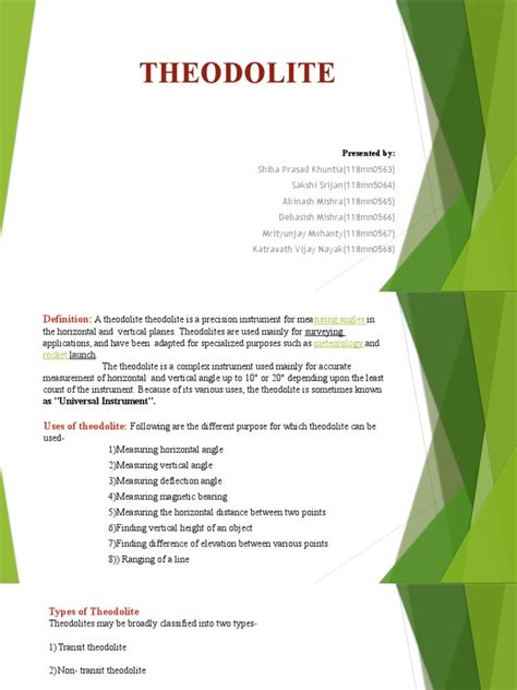 Theodolite (Survey) | PDF | Surveying | Angle