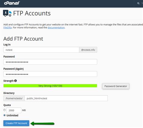 How To Create An Ftp Account Hosting