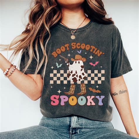 Boot Scootin Spooky Shirt Halloween Shirt Cowboy Ghost Shirt Western