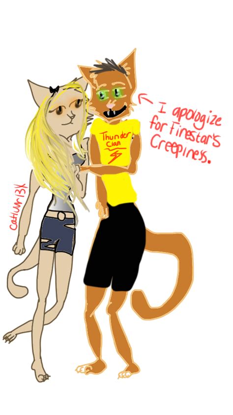 Firestar And Sandstormwarrior Cats Human Form By Catluvr13x On Deviantart