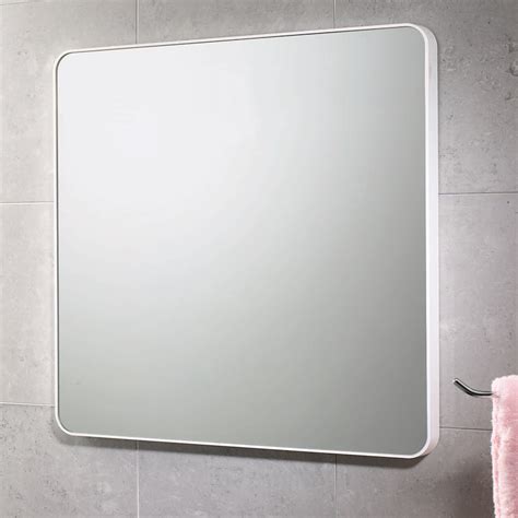 6004 Mirror 55×55 Cm Thermoplastic Resins Frame White Gedy