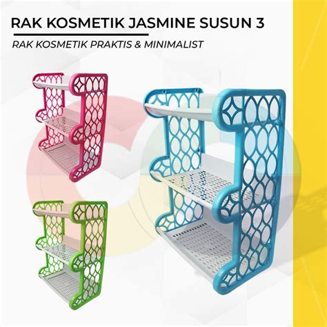 Jual Rak Kosmetik Plastik Susun 3 Rak Bumbu Gantung Warna Rak