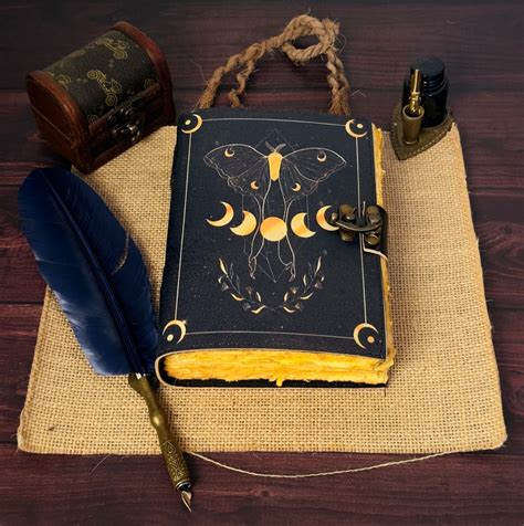 Blank Spell Book Of Shadows Journal With Lock Clasp Vintage Handmade