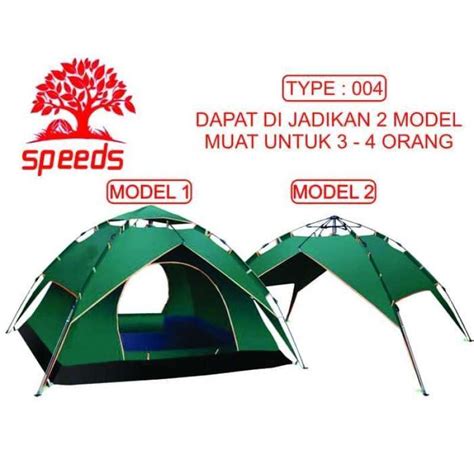 Jual Tenda Camping Tenda Kemah Speeds Orang Lipat Portable Besar