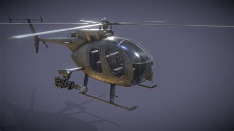 Mh6 Little Bird Usa Attack Helicopter Buy Royalty Free 3d Model By Hitoshi Matsui Hitoshi