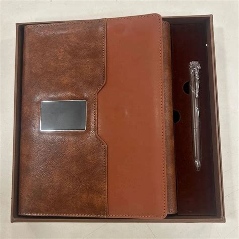 Brown Leather Dairy Pen Corporate Gifts At Rs 200 Box In Mumbai ID