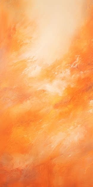 Premium Photo | Orange And White Clouds A Textured Abstract Painting