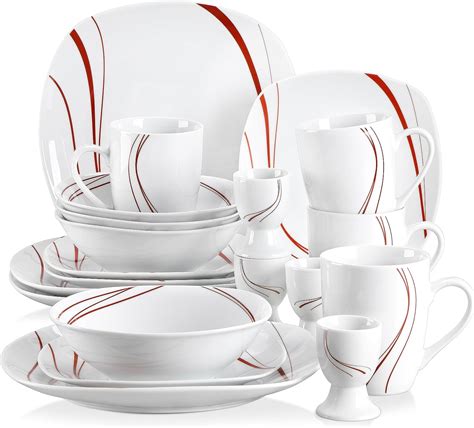 Amazon Veweet Series Bonnie Piece Porcelain Dinnerware Set