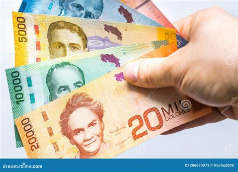 Dinero Costa Rica Colones Foto Editorial De Stock