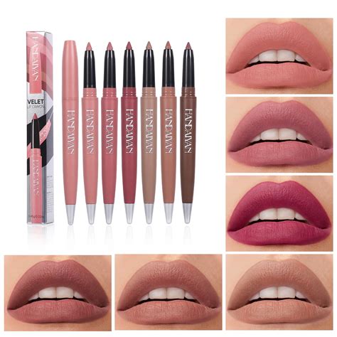 Handaiyan 6 Colors Matte Waterproof Velvet Nude Lipstick Pencil Lip