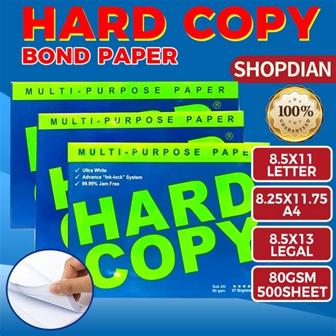 Bond Paper Hard Copy Bond Paper Short A Long Gsm Sheets