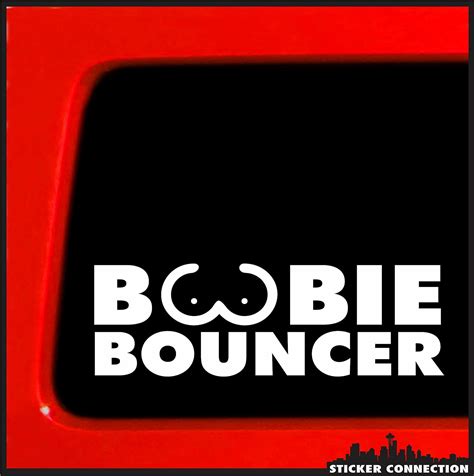 Sticker Connection Boobie Bouncer Funny Die Cut Sticker For Jeep Wrangler