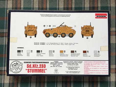 RODEN NO 706 Sd Kfz 233 STUMMEL 德軍八輪75mm自走砲車 1 72 露天市集 全台最大的網路購物市集