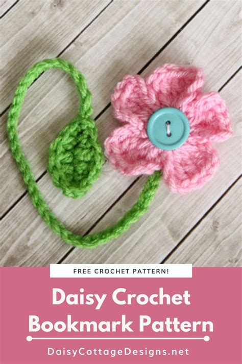 Free Crochet Pattern Dainty Daisy Bookmark Crochet Bookmarks Free