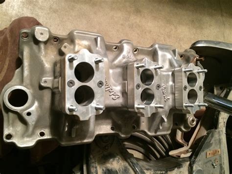 Edelbrock C357 3x2 Intake Sbc The Hamb