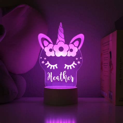 Unicorn Personalized Night Light Etchey