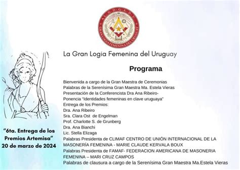 CONMEMORACIÓN DIA INTERNACIONAL DE LA MUJER 2024 Gran Logia Femenina