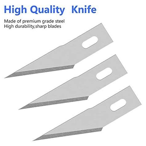 Jetmore 100 Pack Craft Hobby Blades 2 Craft Knife Blades Refill Hobby