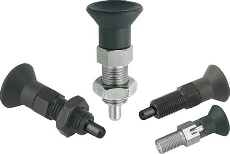 Indexing Plungers Steel Or Stainless Steel With Plastic Mushroom Grip