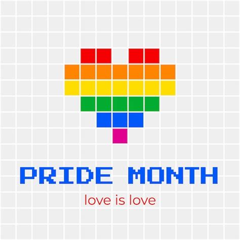 Premium Vector Pride Month Pixel Art Baner