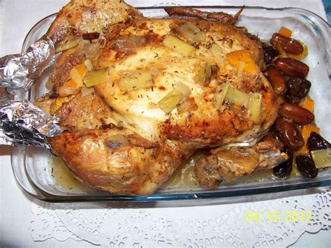 Culinaria Y Otras Cosas Pollo Al Horno Con Frutas Desecadas