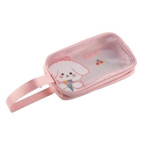 ETO sac cosmétique en PVC Sac de voyage transparent pour chiot cerise