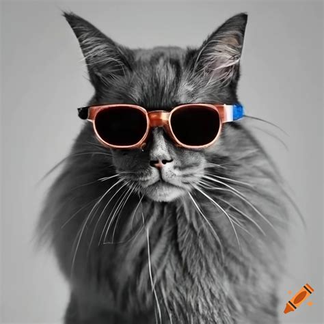 Maine Coon Cat Wearing Sunglasses On Craiyon