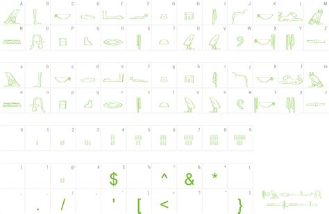 Ancient Egyptian Hieroglyphs Font | wfonts.com - download free