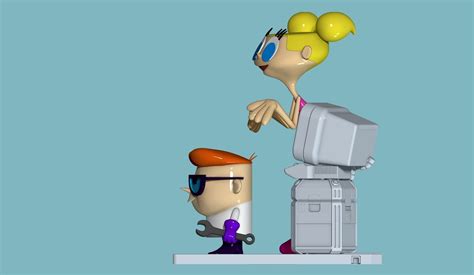 Stl File Dexter And Dee Dee Dexters Laboratory Cartoon Network Fan