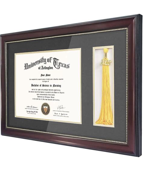 Mavin Graduationmall Mahogany Diploma Frame With Tassel Holder For 8