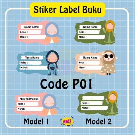 Jual Stiker Nama Buku Pelajaran Label Nama Mapel Mata Pelajaran Sekolah Shopee Indonesia