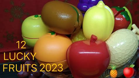 CUTTING 12 LUCKY FRUITS FOR NEW YEAR 2023 ROUND FRUIT VELCRO