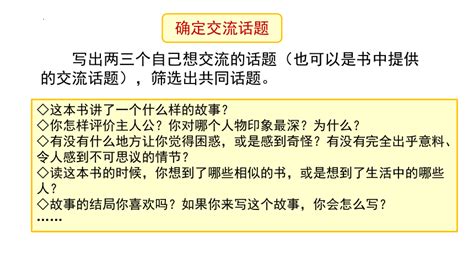 部编版语文六年级下册第二单元 口语交际：同读一本书 课件 21世纪教育网