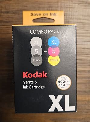 Kodak Verite 5 XL Combo Ink Cartridge Fast Drying Color Printer