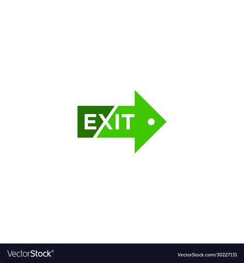 Exit logo Royalty Free Vector Image - VectorStock