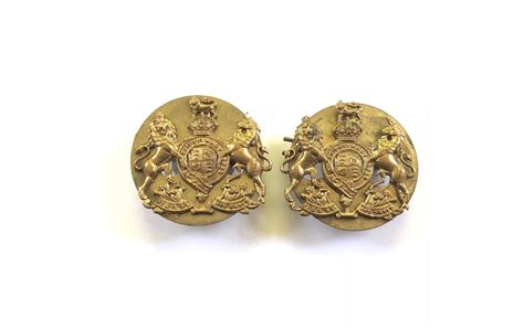 WW1 WW2 British Army Warrant Officer 1 Brass Rank Badges