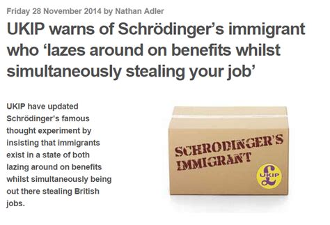 Cambridge Stand Up To Ukip Schrodingers Immigrant Could Only Be A