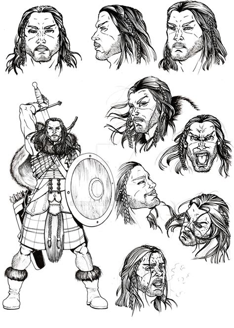 Scottish Warrior Character Design By Luiswizart On Deviantart