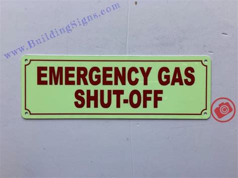 EMERGENCY GAS SHUT-OFF SIGN | HPD SIGNS - THE OFFICIAL STORE