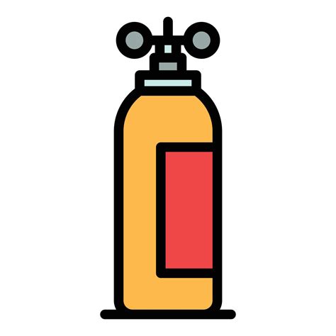 Oxygen Balloon Icon Color Outline Vector 15145702 Vector Art At Vecteezy