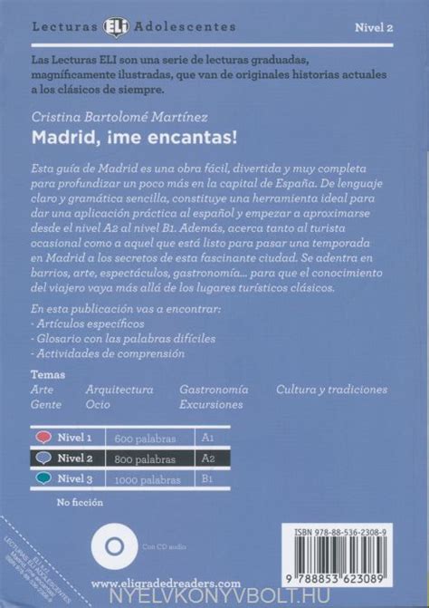 Madrid me encantas Lecturas Eli Adolescentes Nivel 2 Nyelvkönyv