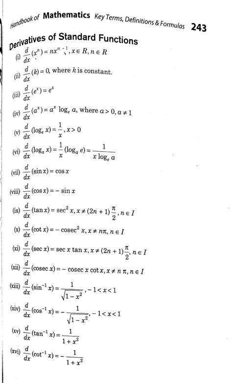 Maths Formula Sheet For Class 12 Pdf Complete Guide